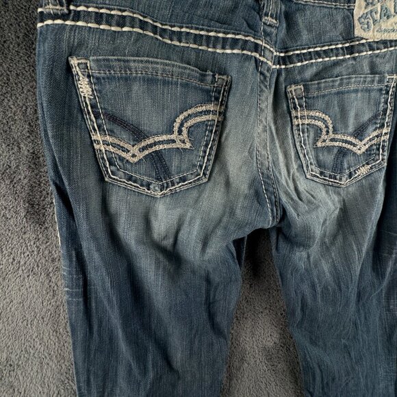Big Star Sweet Boot Ultra Low Rise Denim Jeans Women Blue 28L Cotton Blend - Picture 16 of 16